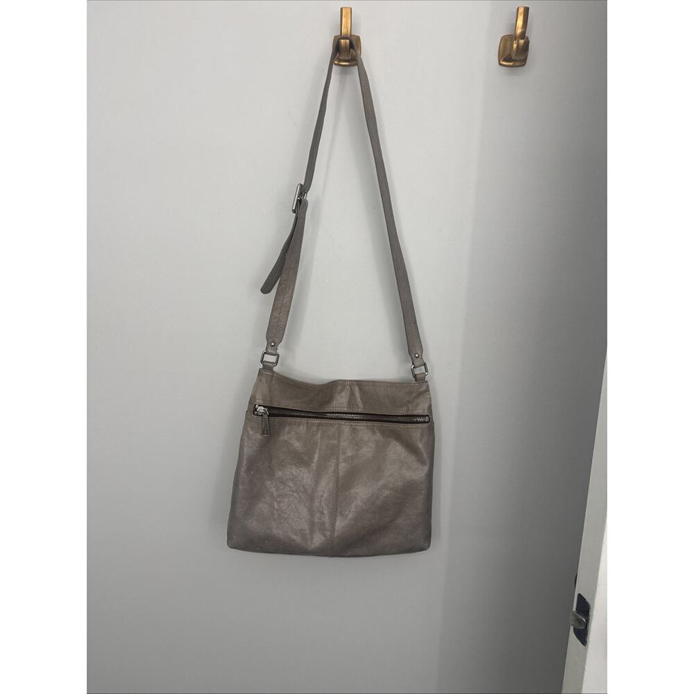 Hobo Womens Handbag Gray 13x11 Inches, Discolored Spots See Pics, Inside Great